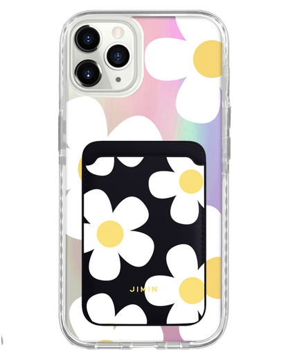 iPhone Magnetic Wallet Holo Case - Daisy 4.0