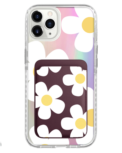 iPhone Magnetic Wallet Holo Case - Daisy 4.0