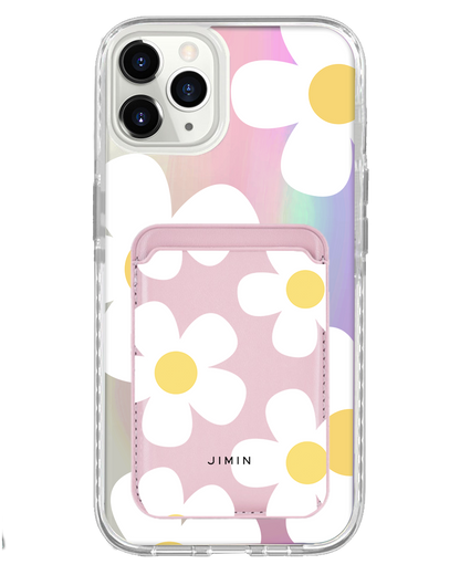 iPhone Magnetic Wallet Holo Case - Daisy 4.0