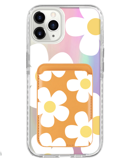 iPhone Magnetic Wallet Holo Case - Daisy 4.0