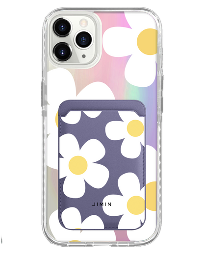 iPhone Magnetic Wallet Holo Case - Daisy 4.0