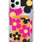 iPhone Magnetic Wallet Holo Case - Daisy Hot Pink