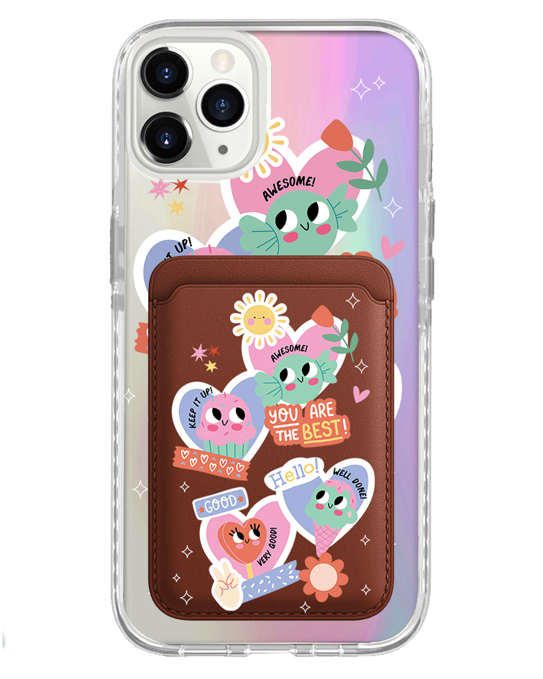 iPhone Magnetic Wallet Holo Case - Dessert Party