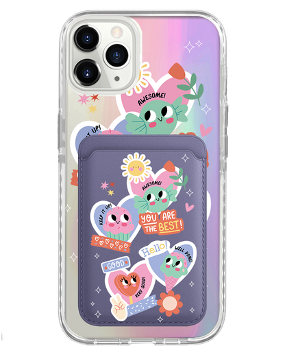 iPhone Magnetic Wallet Holo Case - Dessert Party