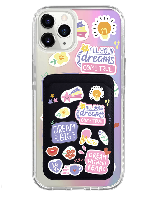 iPhone Magnetic Wallet Holo Case - Dream Sticker Pack