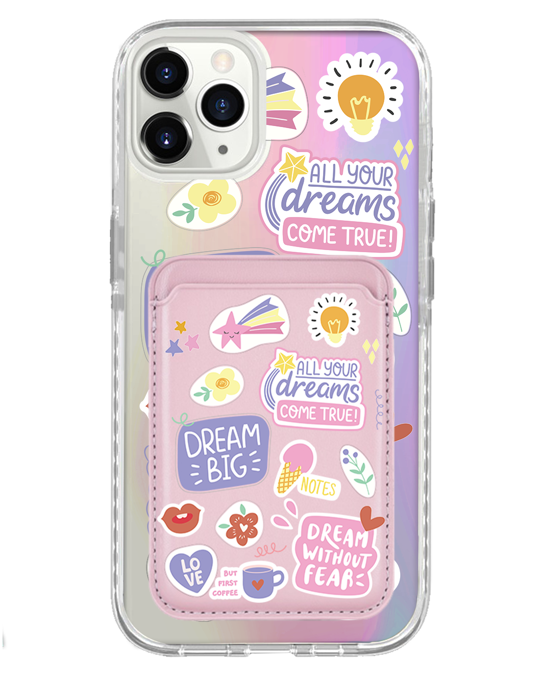 iPhone Magnetic Wallet Holo Case - Dream Sticker Pack