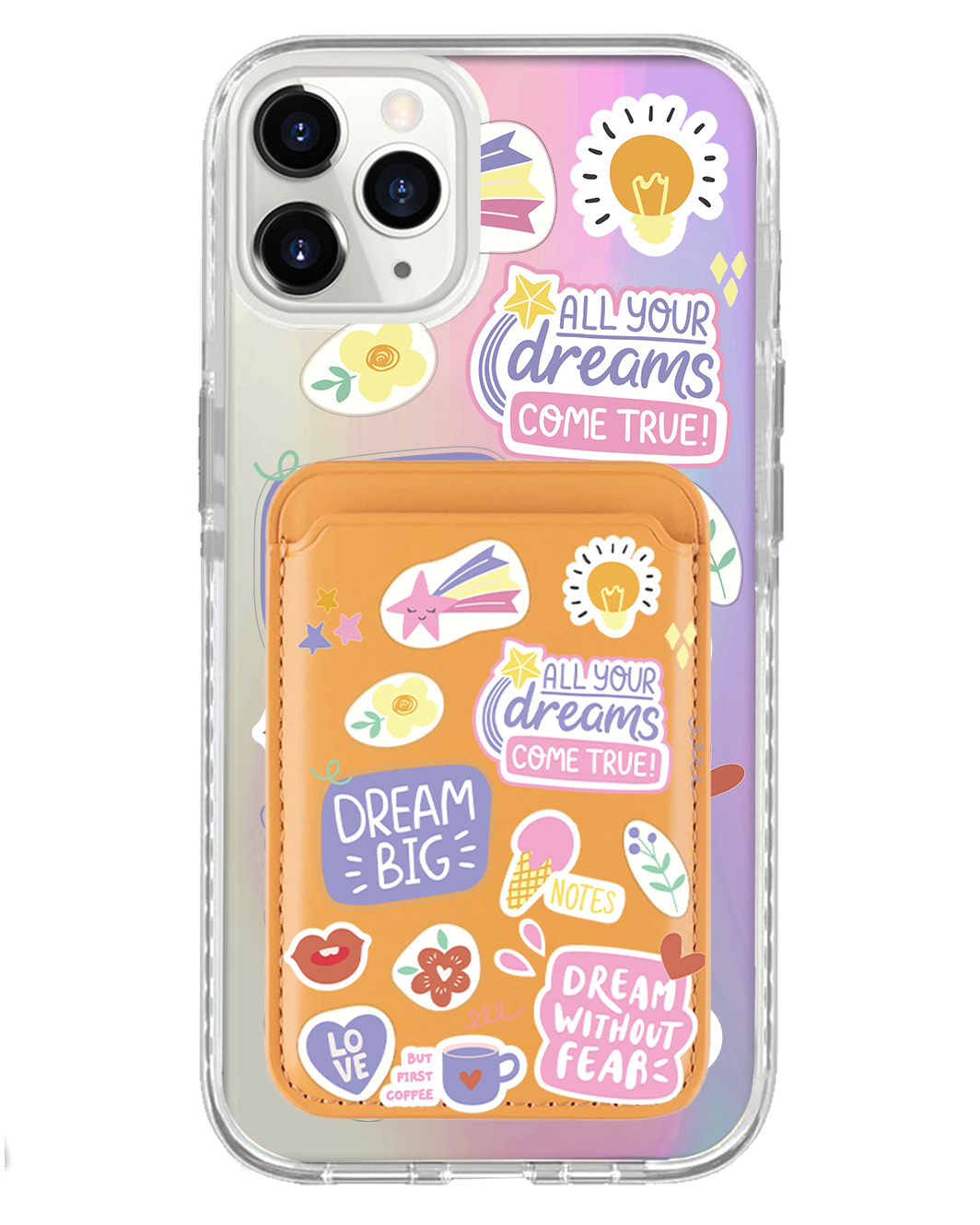 iPhone Magnetic Wallet Holo Case - Dream Sticker Pack