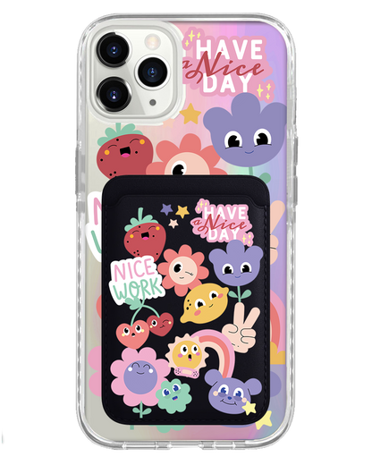 iPhone Magnetic Wallet Holo Case - Garden Party