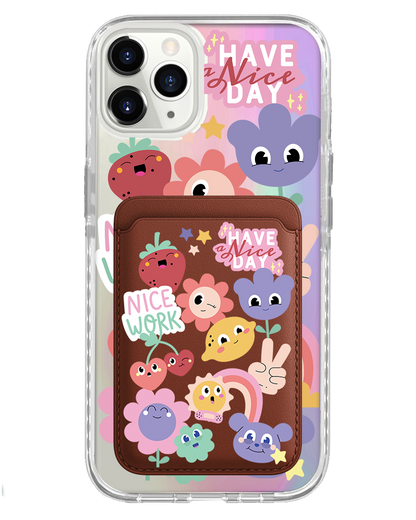 iPhone Magnetic Wallet Holo Case - Garden Party