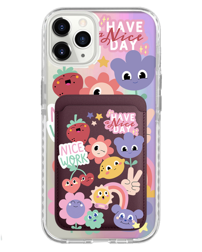 iPhone Magnetic Wallet Holo Case - Garden Party