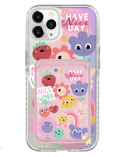 iPhone Magnetic Wallet Holo Case - Garden Party