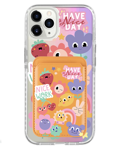 iPhone Magnetic Wallet Holo Case - Garden Party