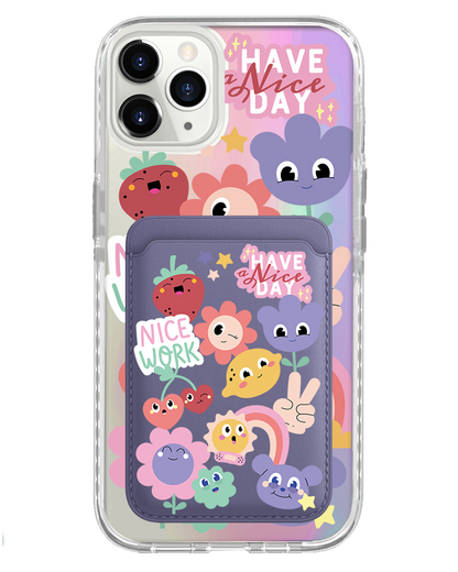 iPhone Magnetic Wallet Holo Case - Garden Party