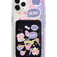 iPhone Magnetic Wallet Holo Case - Girl Power Sticker Pack