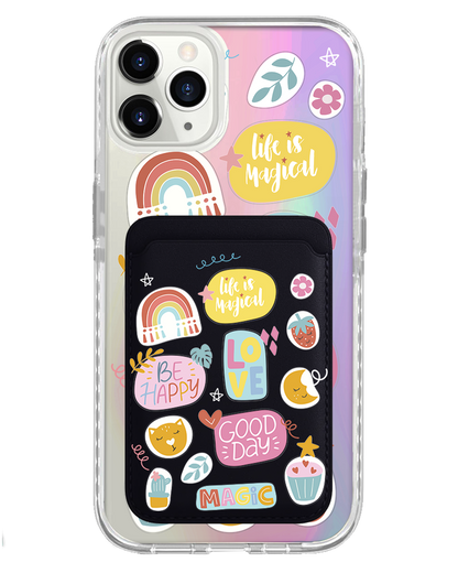 iPhone Magnetic Wallet Holo Case - Good Day 1.0