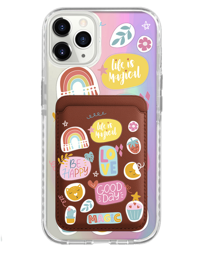 iPhone Magnetic Wallet Holo Case - Good Day 1.0
