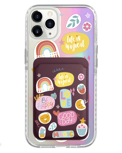 iPhone Magnetic Wallet Holo Case - Good Day 1.0