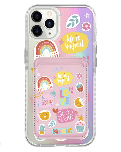iPhone Magnetic Wallet Holo Case - Good Day 1.0