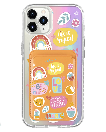 iPhone Magnetic Wallet Holo Case - Good Day 1.0