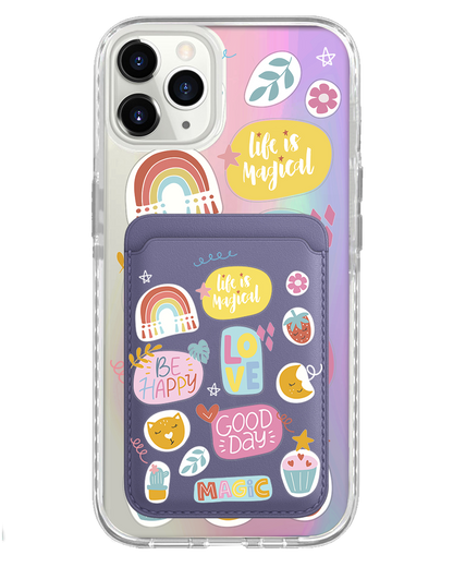 iPhone Magnetic Wallet Holo Case - Good Day 1.0