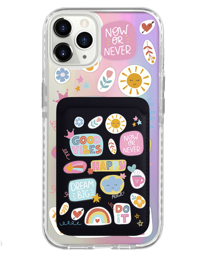 iPhone Magnetic Wallet Holo Case - Good Day 2.0
