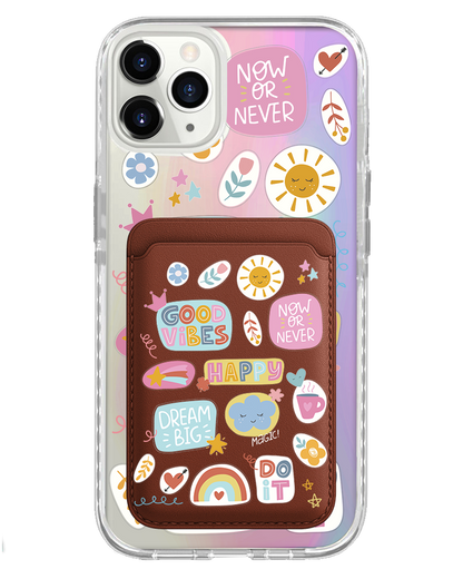iPhone Magnetic Wallet Holo Case - Good Day 2.0