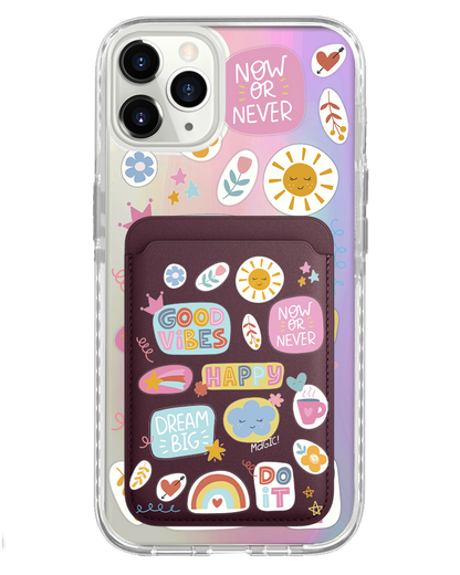 iPhone Magnetic Wallet Holo Case - Good Day 2.0