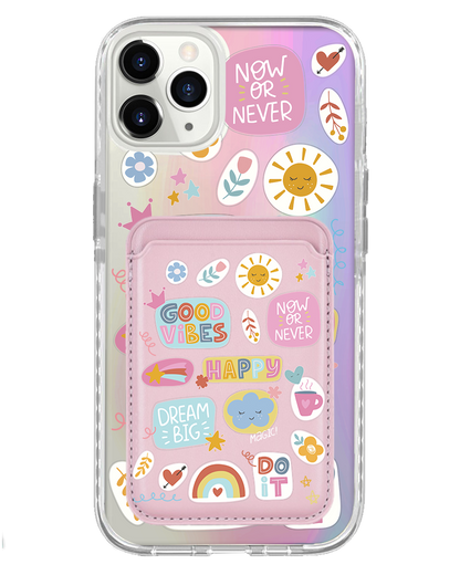iPhone Magnetic Wallet Holo Case - Good Day 2.0
