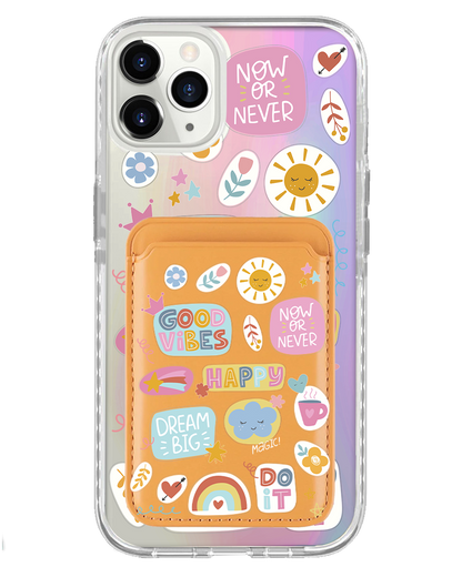 iPhone Magnetic Wallet Holo Case - Good Day 2.0
