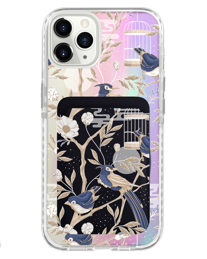 iPhone Magnetic Wallet Holo Case - Lovebird 1.0