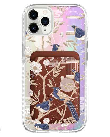iPhone Magnetic Wallet Holo Case - Lovebird 1.0