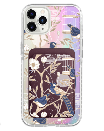 iPhone Magnetic Wallet Holo Case - Lovebird 1.0