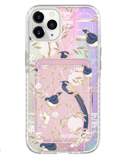 iPhone Magnetic Wallet Holo Case - Lovebird 1.0