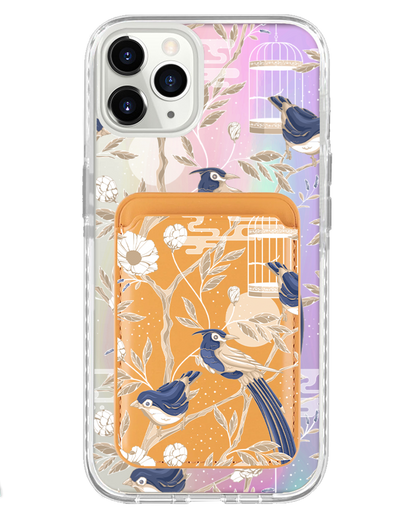 iPhone Magnetic Wallet Holo Case - Lovebird 1.0