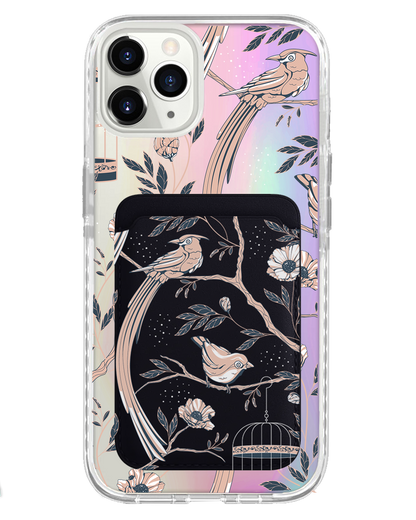 iPhone Magnetic Wallet Holo Case - Lovebird 2.0
