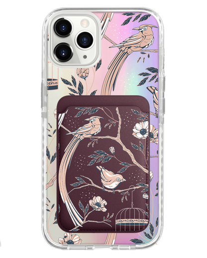 iPhone Magnetic Wallet Holo Case - Lovebird 2.0