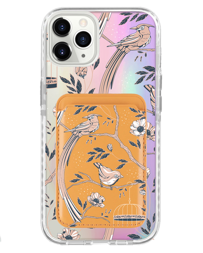 iPhone Magnetic Wallet Holo Case - Lovebird 2.0