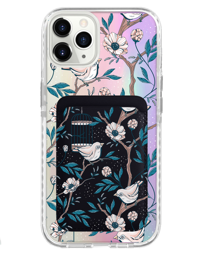 iPhone Magnetic Wallet Holo Case - Lovebird 3.0