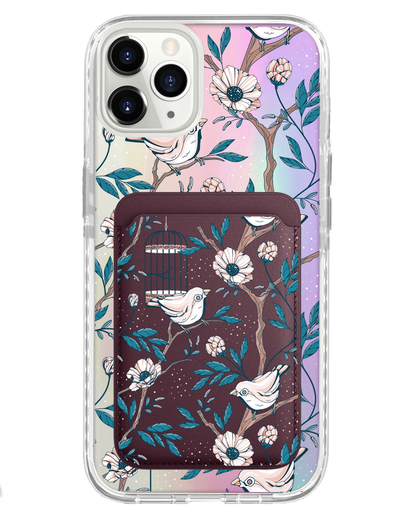 iPhone Magnetic Wallet Holo Case - Lovebird 3.0