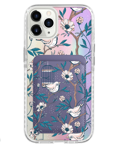 iPhone Magnetic Wallet Holo Case - Lovebird 3.0