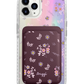 iPhone Magnetic Wallet Holo Case - Cherry Blossom