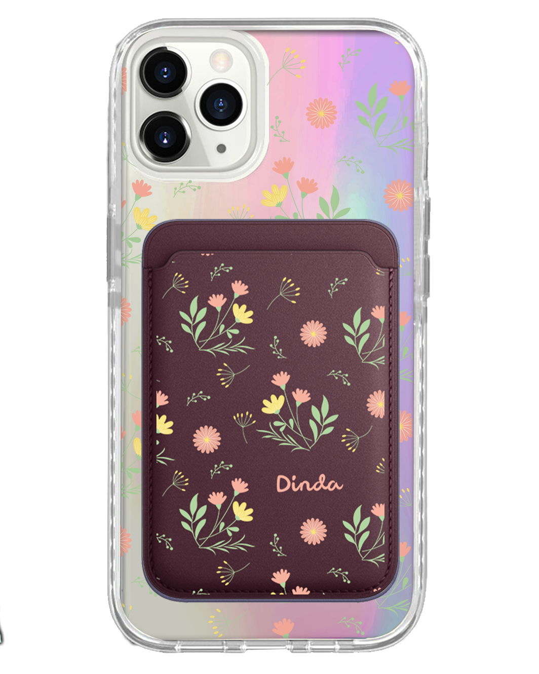 iPhone Magnetic Wallet Holo Case - Dandelion