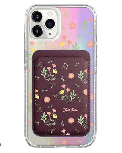 iPhone Magnetic Wallet Holo Case - Dandelion