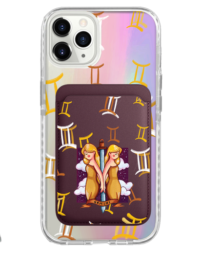 iPhone Magnetic Wallet Holo Case - Gemini