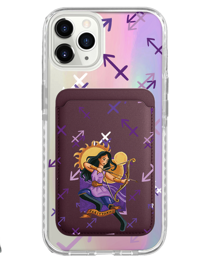 iPhone Magnetic Wallet Holo Case - Sagitarius