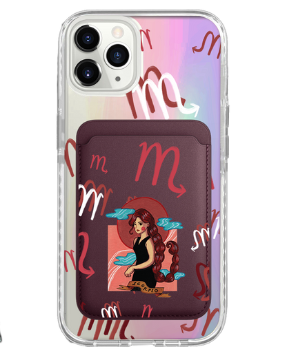 iPhone Magnetic Wallet Holo Case - Scorpio