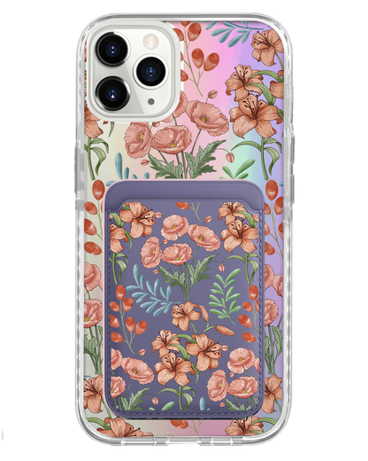 iPhone Magnetic Wallet Holo Case - Nora