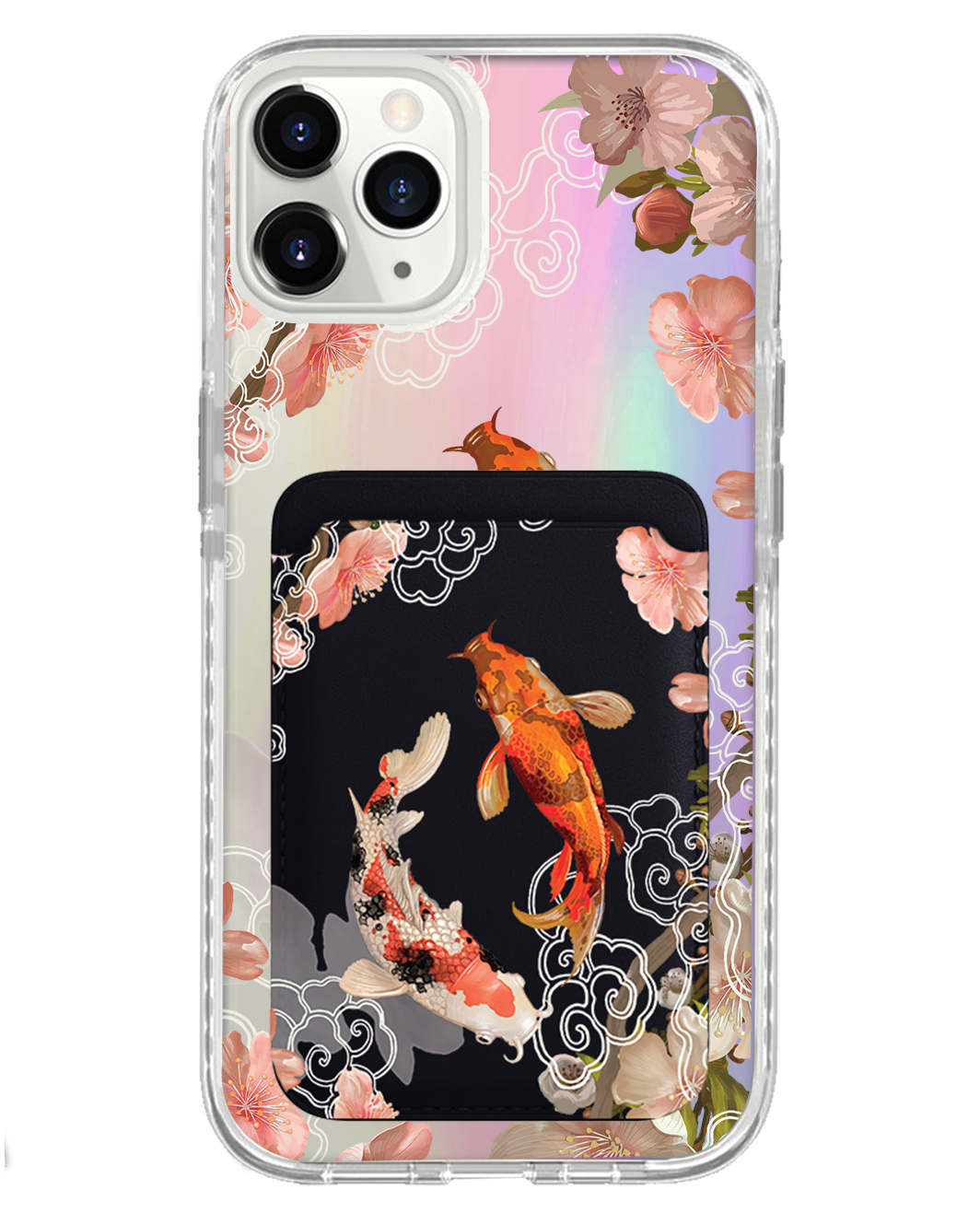 iPhone Magnetic Wallet Holo Case - Oil Painting Koi