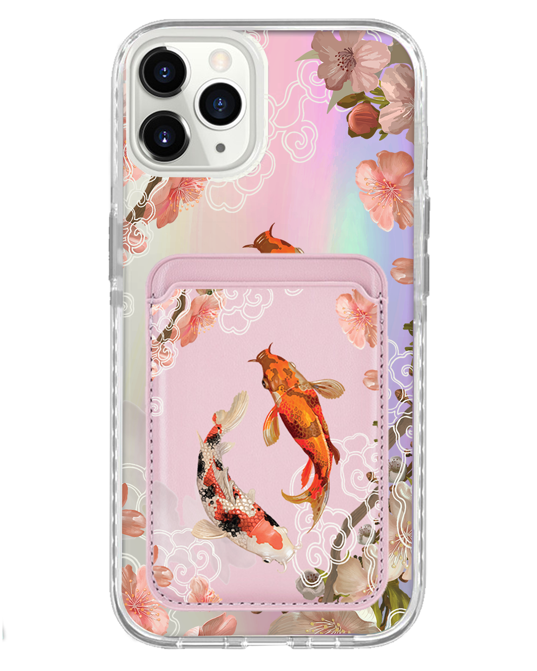 iPhone Magnetic Wallet Holo Case - Oil Painting Koi