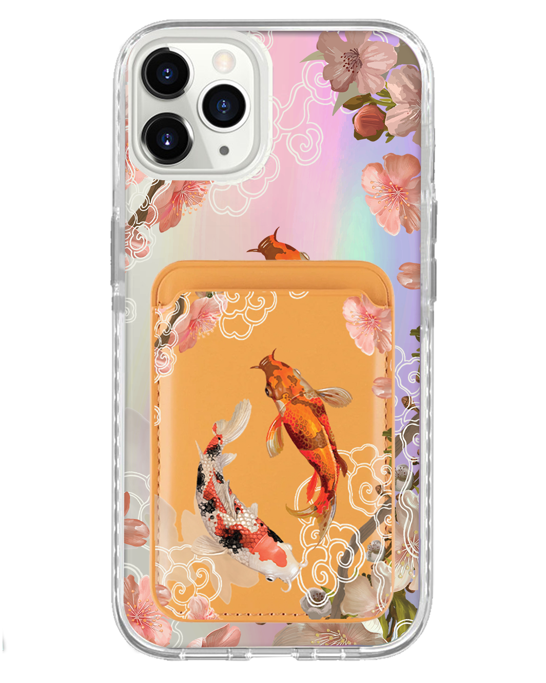 iPhone Magnetic Wallet Holo Case - Oil Painting Koi